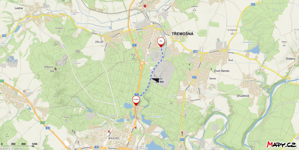 Bolevec - mapa
